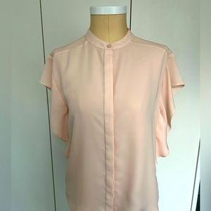 DKNY button down top with ethereal sleeves